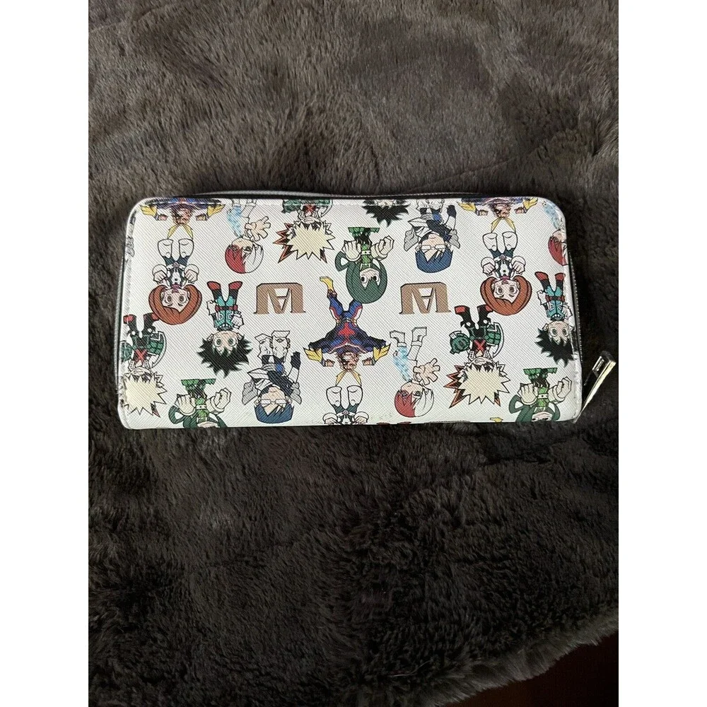 BIOWORLD Funimation My Hero Academia Tech Pocket Wallet White Clutch Card Holder